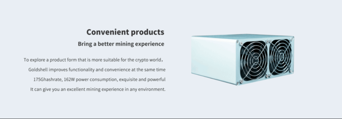 Nuevo minero 4 de los créditos de la CAJA 175Gh/S LBC LBRY de Goldshell libra