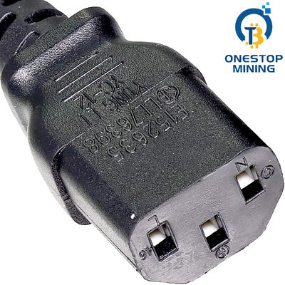 El minero Power Supply Cords de Asic del enchufe de la UE telegrafía el 1.5m el 1.8m los 2m