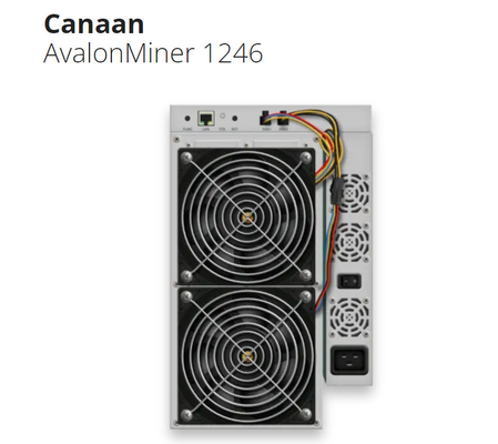 Minero Asic de Canaan AvalonMiner 1246 87T BTC Bitcoin